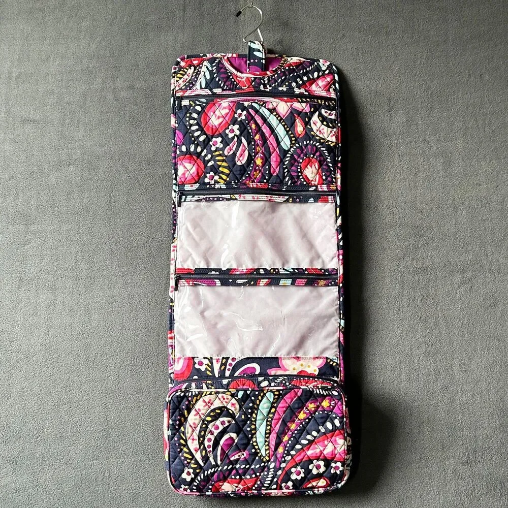 Vera Bradley Painted Paisley Hanging Organizer Travel Toiletry Cosmetic Bag